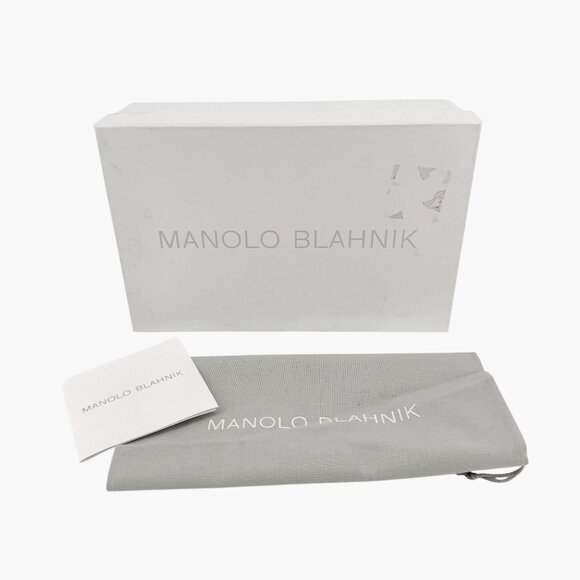 Manolo Blahnik Fersen PVC Sandals Size 40 US 10 Blue Suede High Heels Clear 105 - Picture 2 of 15